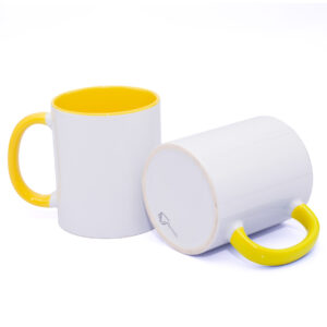 Mug Oreja Y Color Interno Amarillo