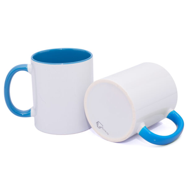 Mug Oreja Y Color Interno Azul Claro