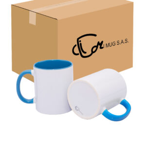 Mug Oreja Y Color Interno Azul Claro Caja X36 Und