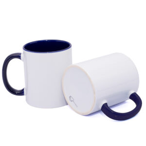 Mug Oreja Y Color Interno Azul Oscuro