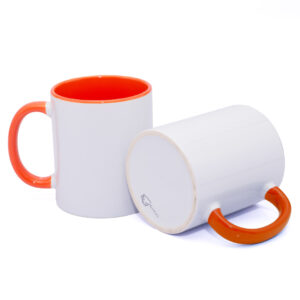 Mug Oreja Y Color Interno Naranja