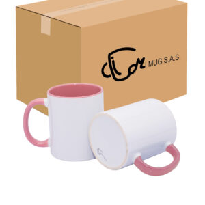 Mug Oreja Y Color Interno Rosado Caja X36 Und