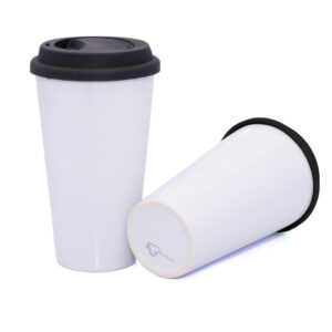 Mug Cónico Con Tapa En Silicona Negro