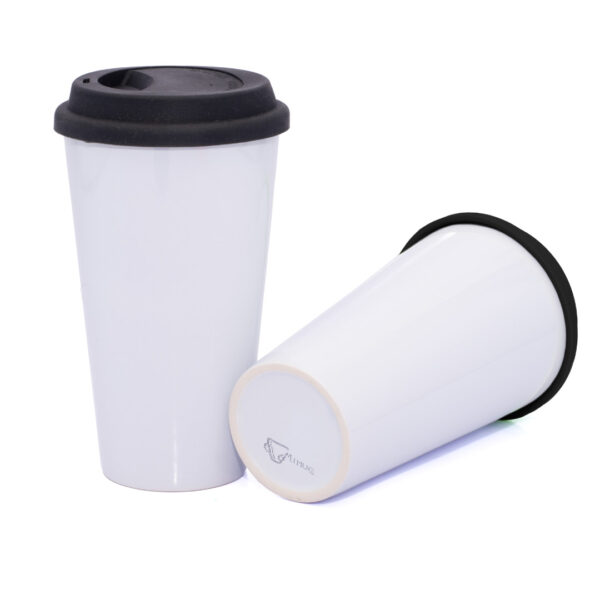 Mug Cónico Con Tapa En Silicona Negro
