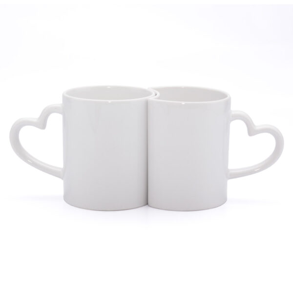 Mug Pareja Oreja De Corazon Blanco
