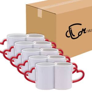 Mug Pareja Oreja De Corazon Rojo Caja X36 Und (18 Parejas)