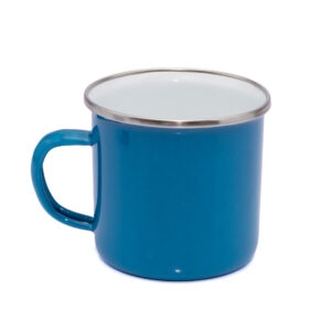 Mug Peltre Azul Borde Gris