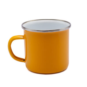 Mug Peltre Amarillo Borde Gris