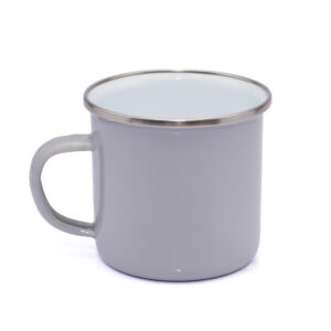 Mug Peltre Gris Borde Gris