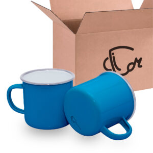 Mug Peltre Azul Borde Gris Caja X36 Und
