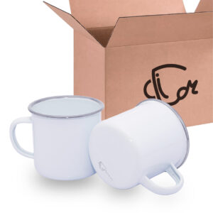 Mug Peltre Blanco Borde Gris Caja X36 Und