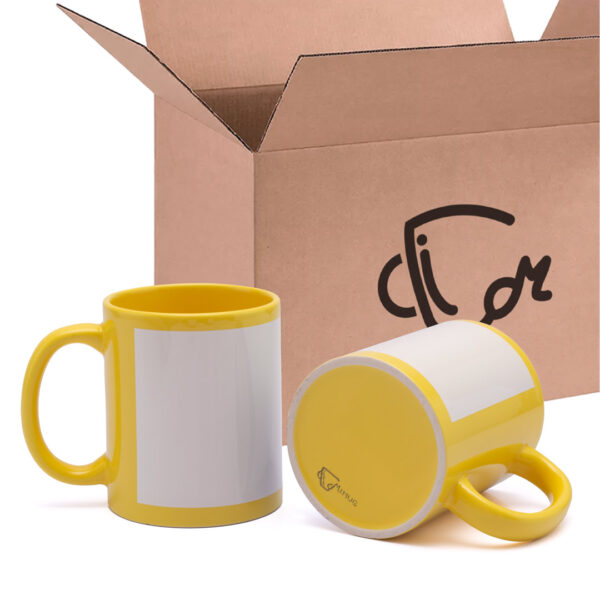 Mug Recuadro Amarillo Caja X36 Und