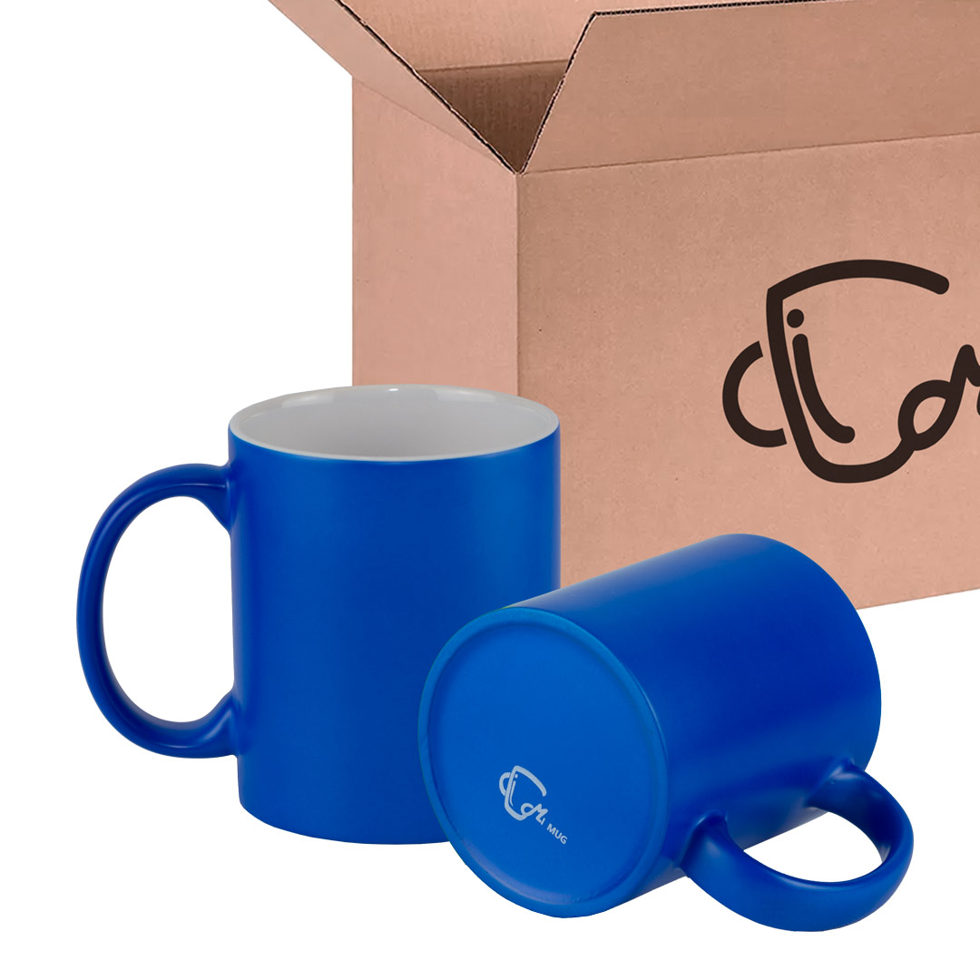 Mug Neón 11 Oz Azul Caja X36 Und