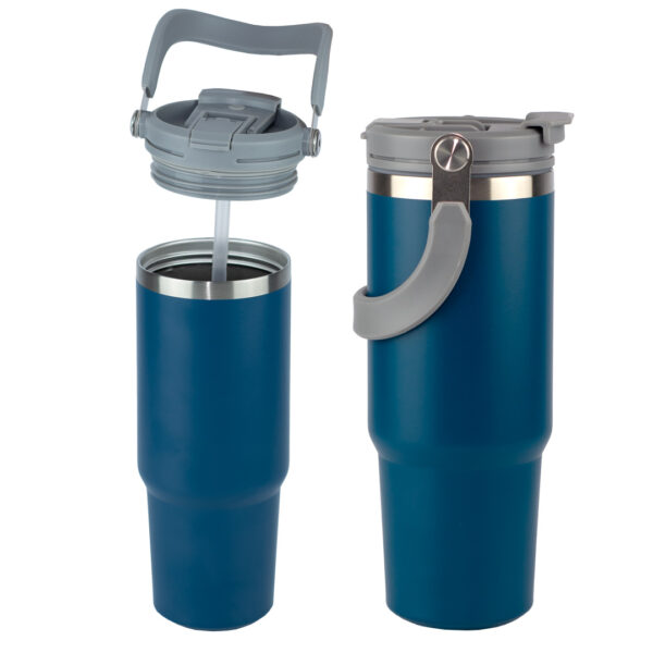 Termo Classic Flip Straw Tumbler Azul Profundo - Imagen 5