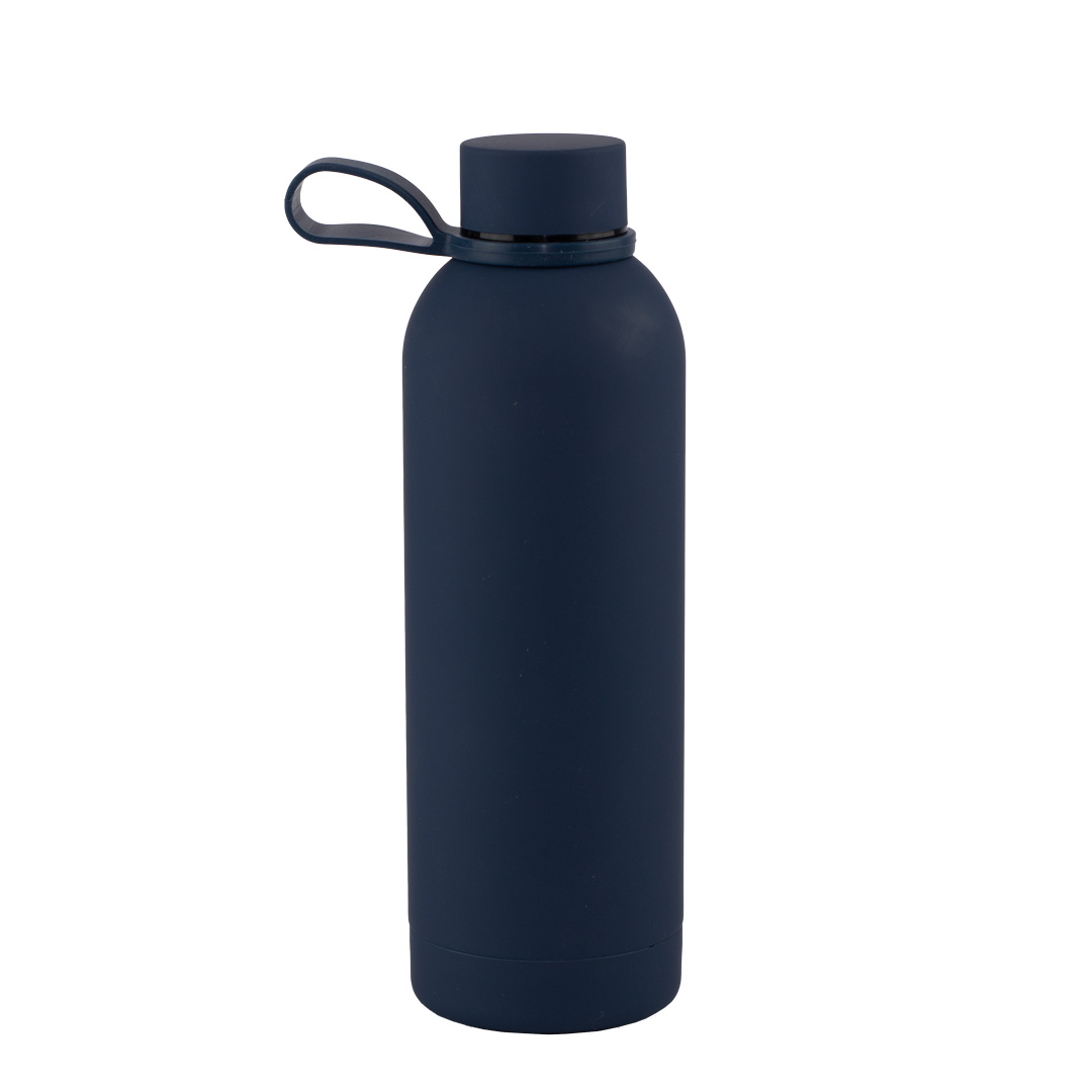 Termo Aislante Con Manija En Silicona 16 Oz Azul Petroleo Mate - Imagen 2