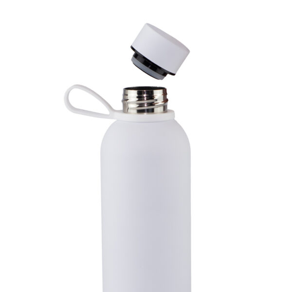 Termo Aislante Con Manija En Silicona 16 Oz Blanco Mate - Imagen 5
