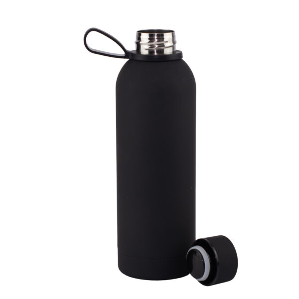 Termo Aislante Con Manija En Silicona 16 Oz Negro Mate - Imagen 3