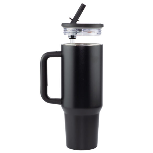 Termo Sport Bombilla Con Manija Acero Inoxidable 40 Oz Negro - Imagen 3