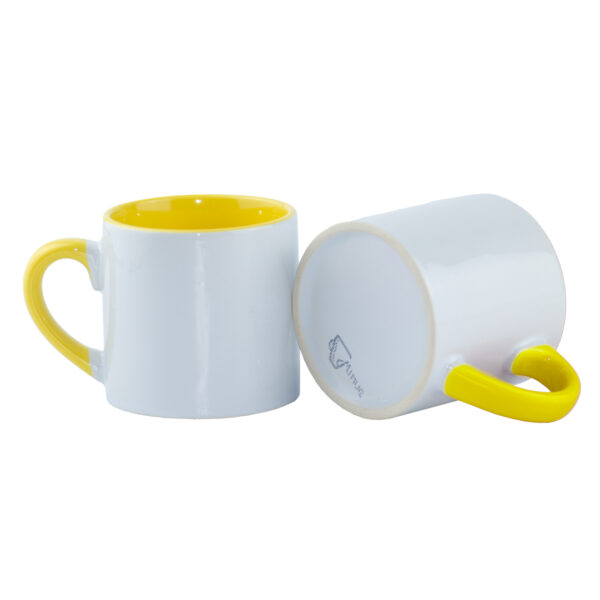 Mini Mug Amarillo de 6 oz Color Interno y Oreja Para Sublimar Caja X48 und - Imagen 3