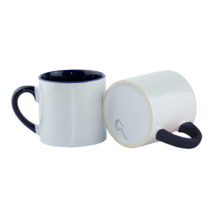 Mini Mug Azul Oscuro de 6 oz Color Interno y Oreja Para Sublimar