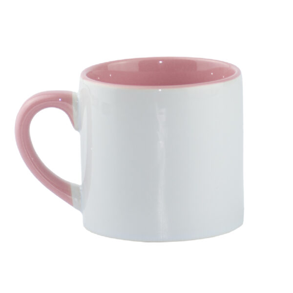 Mini Mug Rosado de 6 oz Color Interno y Oreja Para Sublimar Caja X48 und - Imagen 2