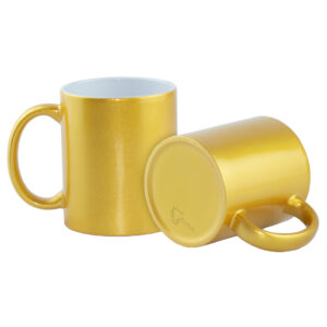 Mug Escarchado Glitter 11 Oz Dorado