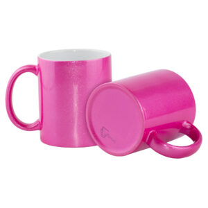 Mug Escarchado Glitter 11 Oz Rosado