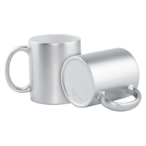 Mug Escarchado Glitter 11 Oz Plateado